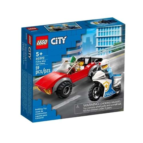 LEGO CITY POLİS MOTOSİKLETİ ARABA TAKİBİ LSC60392