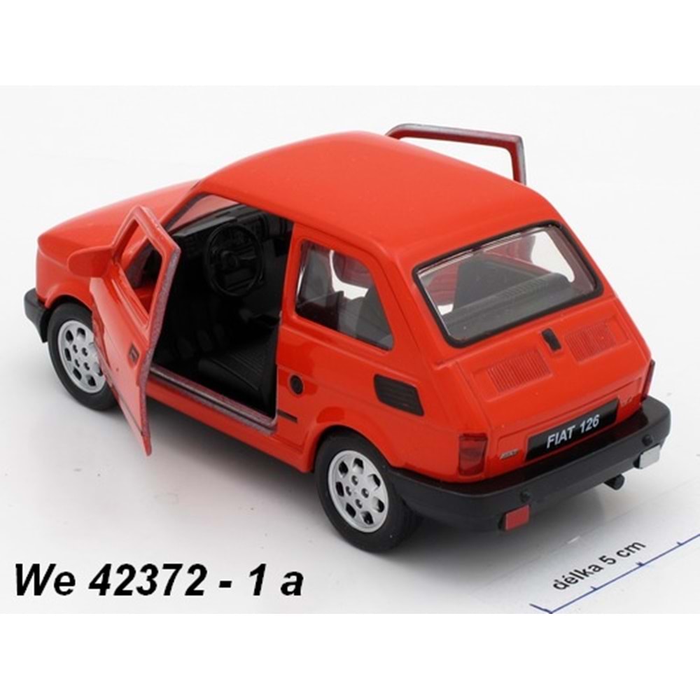 WELLY DIE CAST PULL BACK FIAT 126 42372 (72)